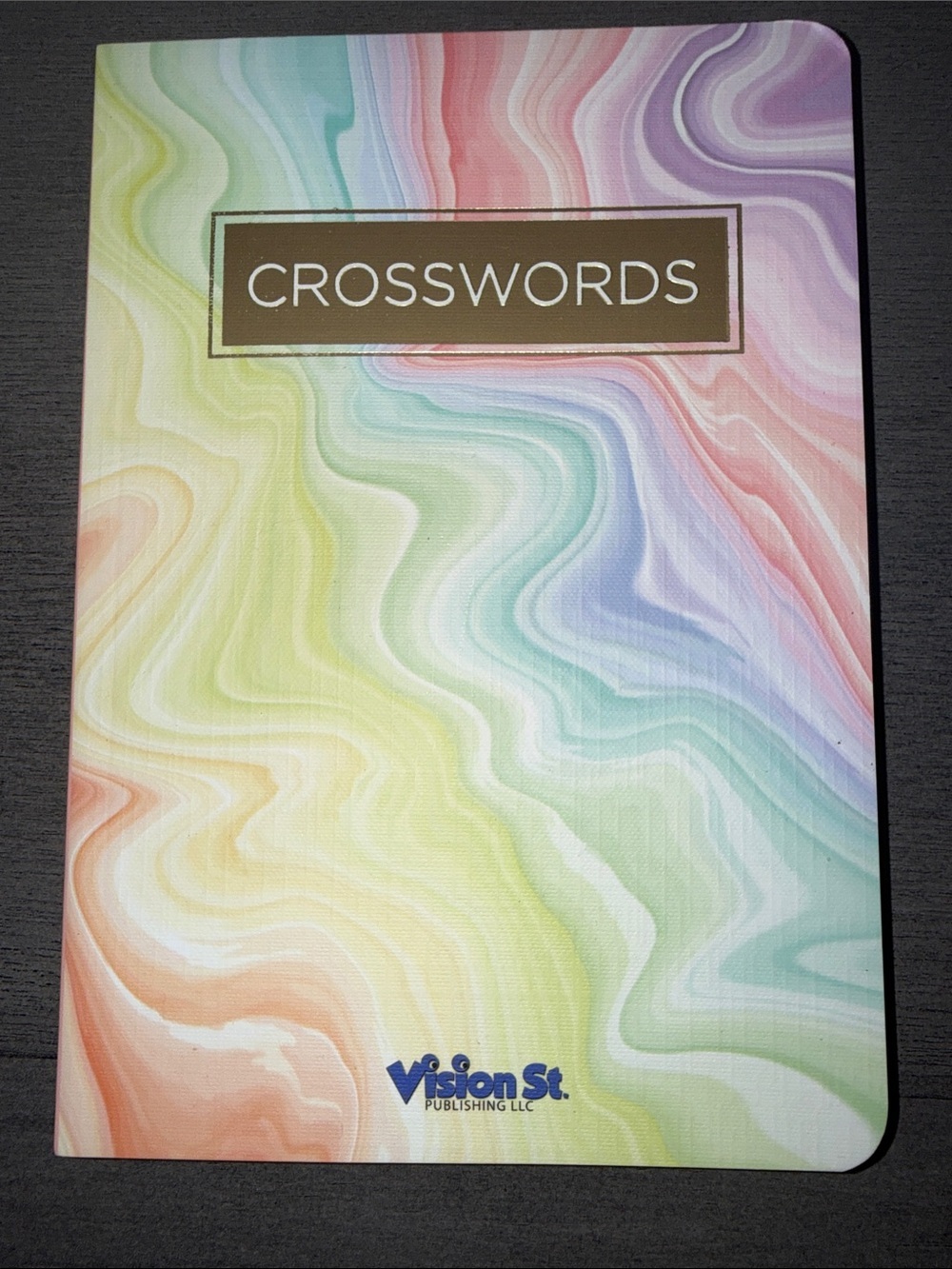 Vision St. Crosswords Puzzle Book - Pastel Rainbow Cover